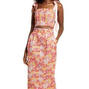 NWT Lulu's Ellarina Tie-Strap Two-Piece Midi Dress